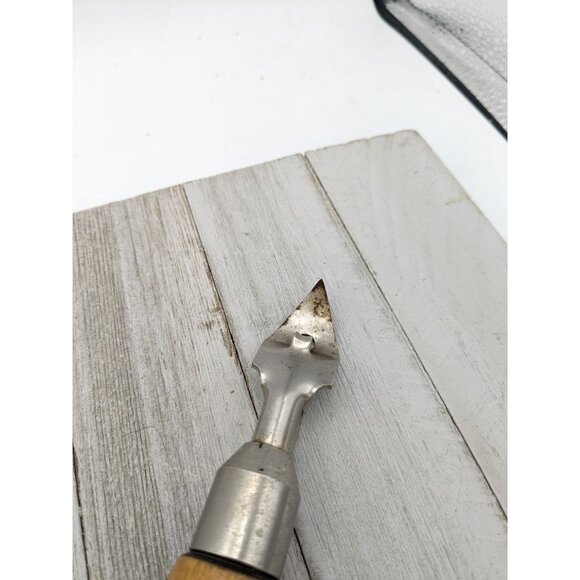 Androck Can Piercer Opener Wooden Handle Tool Steel Tempered 8" camping - Picture 2 of 7